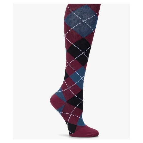 3 PAIRS Nurse Mates Compression Graduated socks for women 12-14 mmHg Argyle - Picture 3 of 5